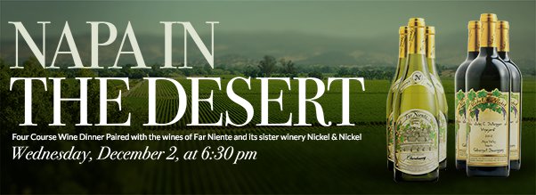 Make your reservations for Napa in the Desert